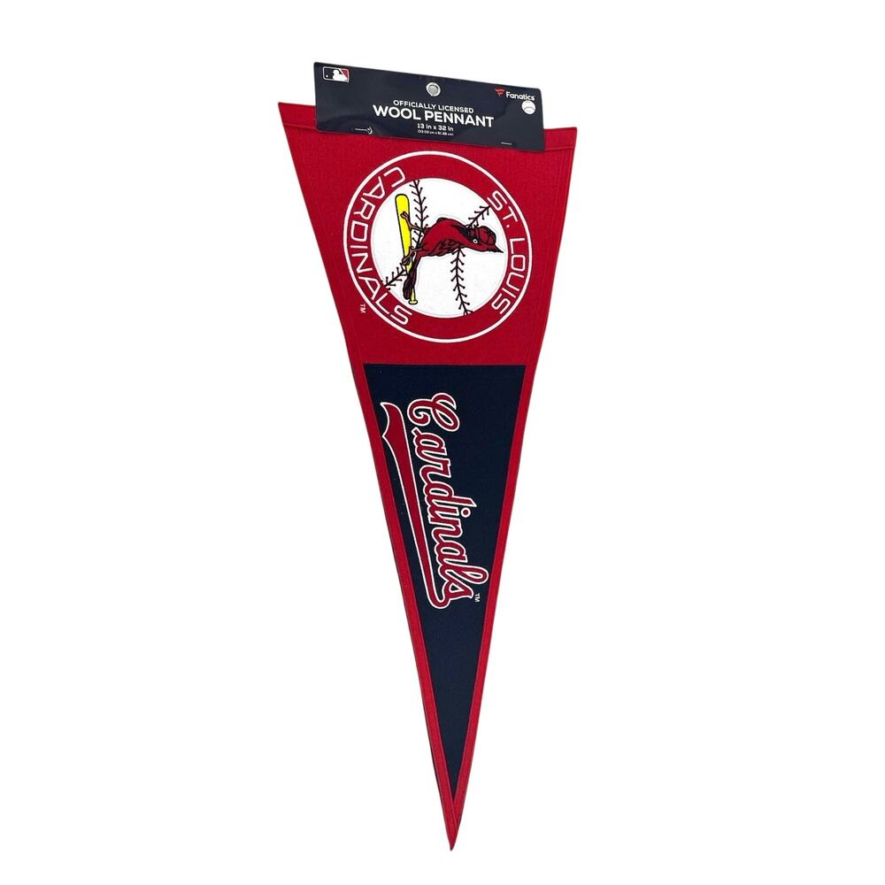 WinCraft St. Louis Cardinals Red Wool Pennant Banner MLB Licensed 32in